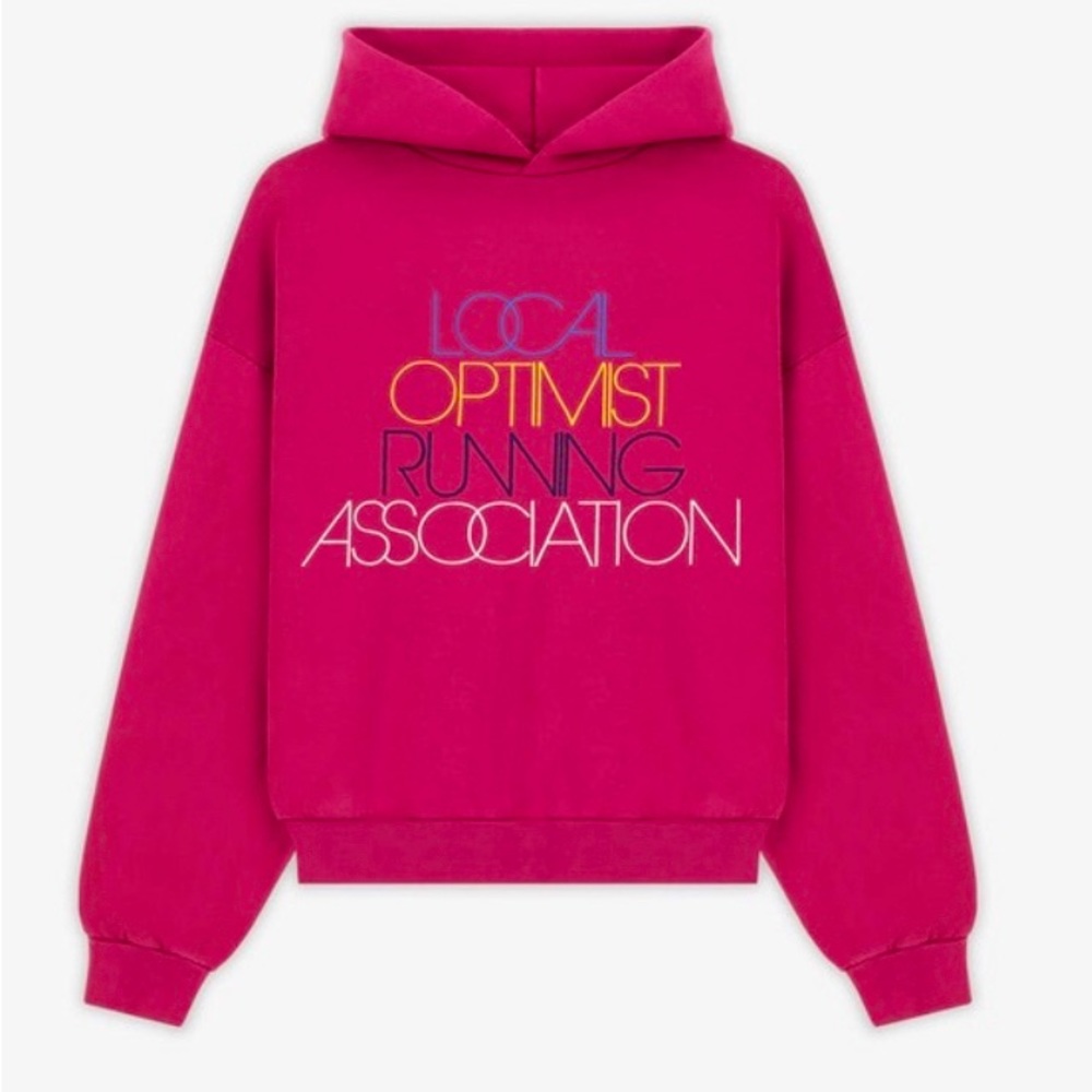 Madhappy red Hoodie with Multicolor Text